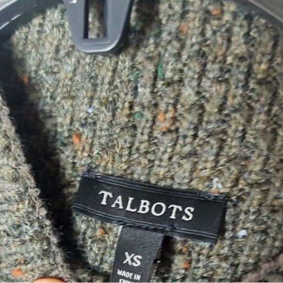 TALBOTS Beautiful Knit Mock Neck Sweater Button XS - Picture 5 of 6